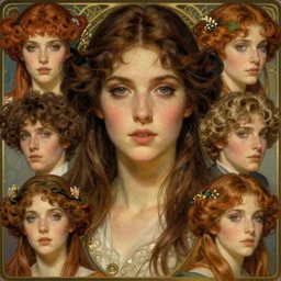 realistic detailed face portraits of the creation of eve by gerald moira, ayami kojima, amano, greg hildebrandt, kay nielsen, and mark brooks, female, feminine, art nouveau, victorian, neo - gothic, gothic, character concept design, storybook layout