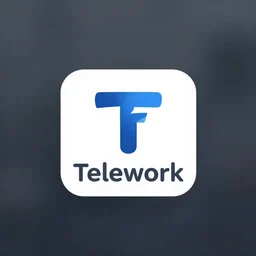 a logo of an application called Telework