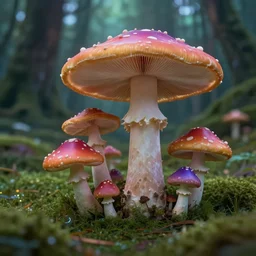 trippy eldritch multicolor mushrooms in forest, realistic, beautiful texture, beautiful graphics, fantasy artwork, very beautiful scenery, hd, hdr, ue 5, ue 6, unreal engine 5, cinematic 4 k wallpaper, 8 k, ultra detailed