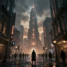 street level scene of star wars city, by greg rutowski, stunning atmosphere