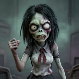 zombie girl angry