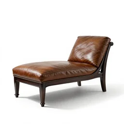 lacquered chaise lounge, photorealistic, isolated on a pure white background, centered, entire object in frame, sharp focus, soft studio lighting