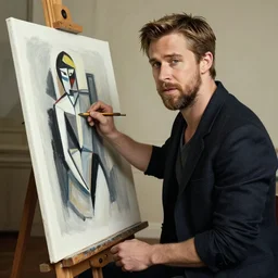 Ryan Gosling painted by late picasso