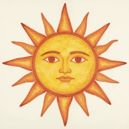 a lithography of the sun. selknam style, by anni albers, zoom out