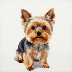 an award winning anamorphosis portrait painting of a yorkie dog, inspired by lise deharme, albrecht durer, gustav klimt, h. r giger abstract art, hyper detailed ultra sharp photorealistic portrait