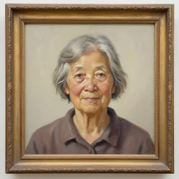 a rough oil painting of a grandmother in a cute frame, painting of an old medieval woman, mystic artwork, dark background, highly detailed, award - winning art, trending on artstation, wlop