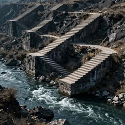 a river, by escher stairs