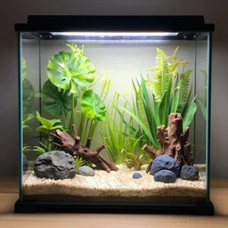 a terrarium in ashii art