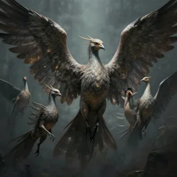 epic professional digital art of winged smooth bodied avians, moody atmospheric lighting, painted, intricate, detailed, foreboding, by leesha hannigan, wayne haag, reyna rochin, ignacio fernandez rios, mark ryden, iris van herpen,, epic, stunning, gorgeous, much wow, cinematic, masterpiece.