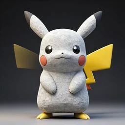 Pikachu Sculpture made out of cobblestone