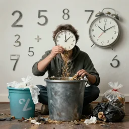 a garbage person who eats arithmetic and time
