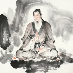 chinese ink painting of the meaning of life
