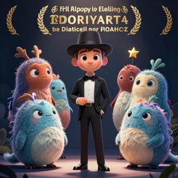 bogart creatures in a pixar artstyle, adorable and whimsical,, fantasy, elegant, digital painting, artstation, unreal engine, octane render, concept art, matte, sharp focus, vibrant colors, high contrast, illustration, art by james jean and philippe druillet and justin gerard