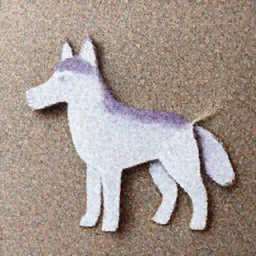 Husky made of paper