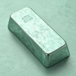 light green lightly oxidized copper ingot texture material, high definition, high detail, 8k, photorealistic