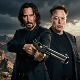Keanu reeves gun war elon musk