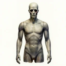 creepy mannequin, horror, art by grzegorz przybys, digital 2 d, watercolor