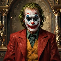 highly detailed full body portrait of old tired injured joker, comic book cover art, global illumination, sharp focus, octane rendering, specular radiant light, detailed and intricate environment, hyper realistic elegant grotesque reinassance digital painting concept art by cristian sauret