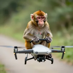 monkey driving a drone 4k ultra hd