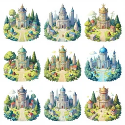 photo cartoon illustration comics manga painting of cityenvironement : 6 fantasy environement, digital painting, unreal engine, 8 k, volumetric lighting, contrast by john kirby by carl warner and jim woodring, trending on artstation