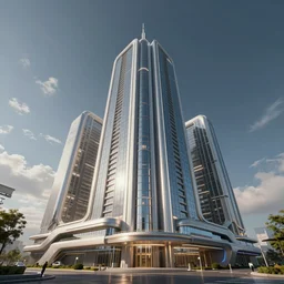 futuristic building, digital art