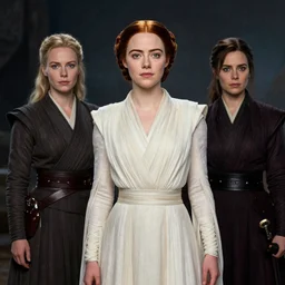 emma stone as princess leia in star wars, by magali villeneuve and william bouguereau, 4 k
