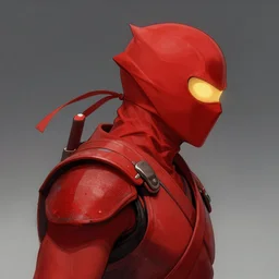 the red ninja, side profile, trending on artstation, 8 k, by gerard brom and zdzisław beksinski