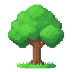 video game tree pixelated full tree