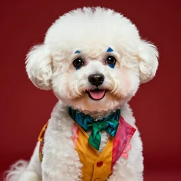 bichon frise as the joker 2019, dog, makeup, movie poster, trending on artstation