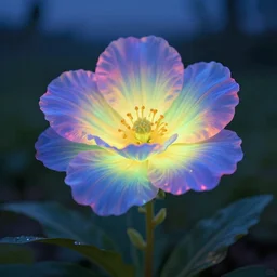 Luminescent flower blooming at twilight, cgsociety, r /art, trending on artstation, artstationHD, octane render, highly detailed