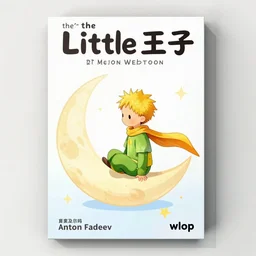 the little prince, moon webtoon cover art by anton fadeev and ghibli and wlop, hd