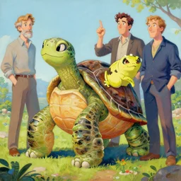 turtle cat painting by karl kopinski kim jung giu and weta studio, and lucasfilm and jesper ejsing and norman rockwell greg rutkowski frank frazzeta