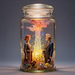 dreamscape in a jar, gorgeous lighting, highly detailed, by zdzisław beksinski and norman rockwell and greg rutkowskiweta studio, and lucasfilm