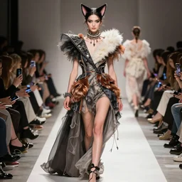 realistic photoshooting for crazy fashion catwalk, couture, fashion photography, 8 0 mm lens, 1. 2 aperture