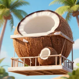 if you save some of it you'll have a second floor!, coconut, coconut, cartoon, cartoon, highly detailed, sharp, cinematic, 8 k,