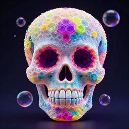kaleidoscope honeycomb sugar skull bubble neon mario martinez