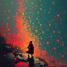 💃🌺, kinetic pointillism, artstation, style greg rutkowski