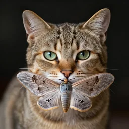 a fusion betwern a cat and a moth