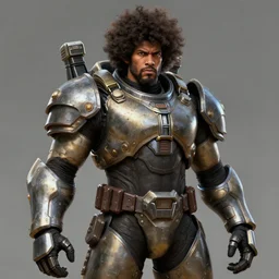an portrait dominican man with afro in the assault powered armor, style game square enix, trending on artstation, painted by greg rutkowski, render naughty dog, octane render, detailed