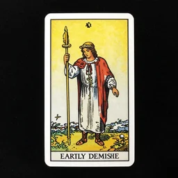The tarot card of earthly demise, uncropped, full HD.