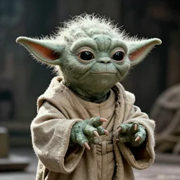 film still of yoda as emma stone as yoda