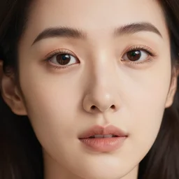 close up woman's face