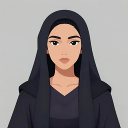 masterpiece head-on symmetrical centered painted portrait, Maya Ali as D&D sorcerer, cell-shaded art style, wearing wizard robes, elegant, tarot card background, in the style of ROSSDRAWS and Ruan Jia and Ross Tran and Alphonse Mucha and Ayami Kojima and Charlie Bowater and Karol Bak and Jean Delville, pixar, maya engine, splash comics, global illumination lighting, rich bright colours
