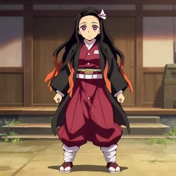 full body portrait julia roberts as nezuko from demon slayer, 8 k