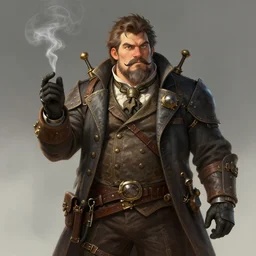 portrait of a heavy set steampunk gentleman in a smoking jacket, with a salt and pepper goatee, fantasy, official fanart behance hd artstation by jesper ejsing, by rhads, makoto shinkai and lois van baarle, ilya kuvshinov, ossdraws