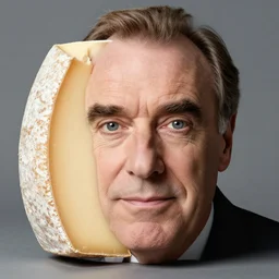 edamer cheese with john cleese face