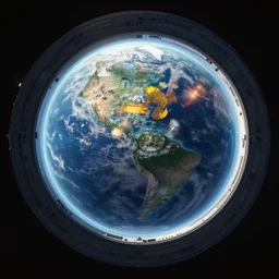 ring shaped space station, the inside looks like earth surface, unreal engine, octane render, dramatic lighting, lake, ultra clear detailed. digital art, by stanley artgerm lau, greg rutkowski, thomas kindkade, alphonse mucha, loish, norman rockwell