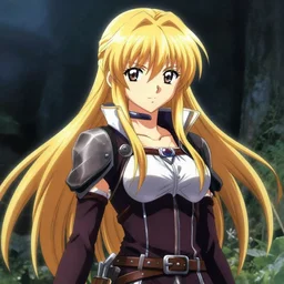portrait of kurisu makise in skyrim, by watanabe akio, visual novel art