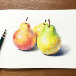 fruits still life drawing