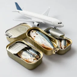 combination of sardine tin and airplane